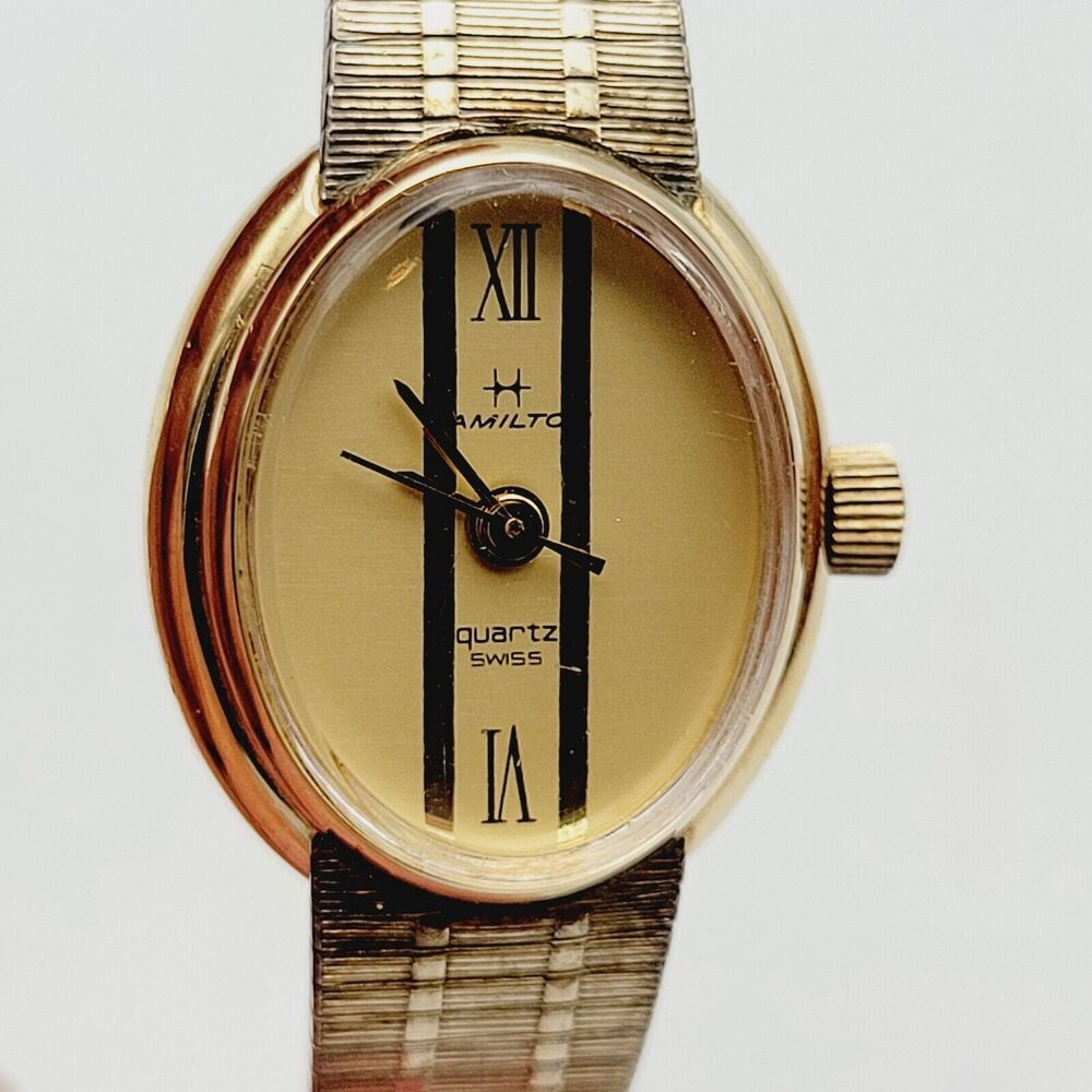 VINTAGE Hamilton Priscilla Quartz Ladies WRISTWATCH 1/40 10k USA